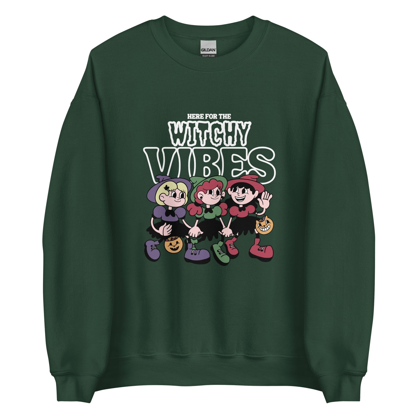 Here For The Witchy Vibes Unisex Crewneck Sweatshirt