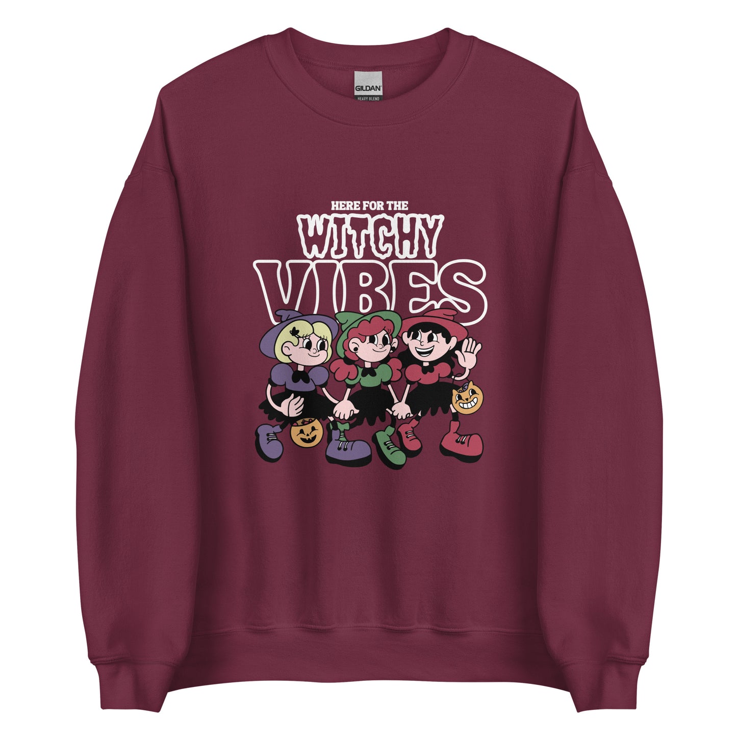 Here For The Witchy Vibes Unisex Crewneck Sweatshirt