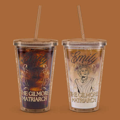 Emily Gilmore Matriarch Double-Wall Clear Reusable Tumbler (Gilmore Girls)