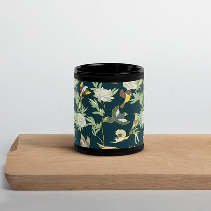 Peonies Feathers Mug