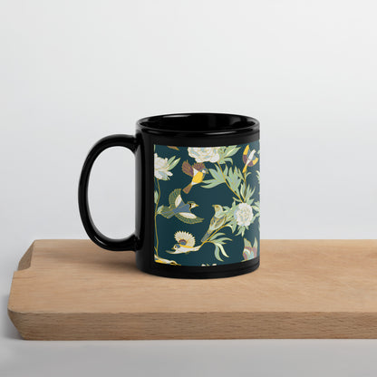 Peonies Feathers Mug