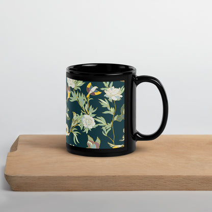 Peonies Feathers Mug