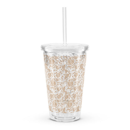 gilmore girls emily matriarch double-wall clear plastic reusable tumbler cup iced coffee merchandise