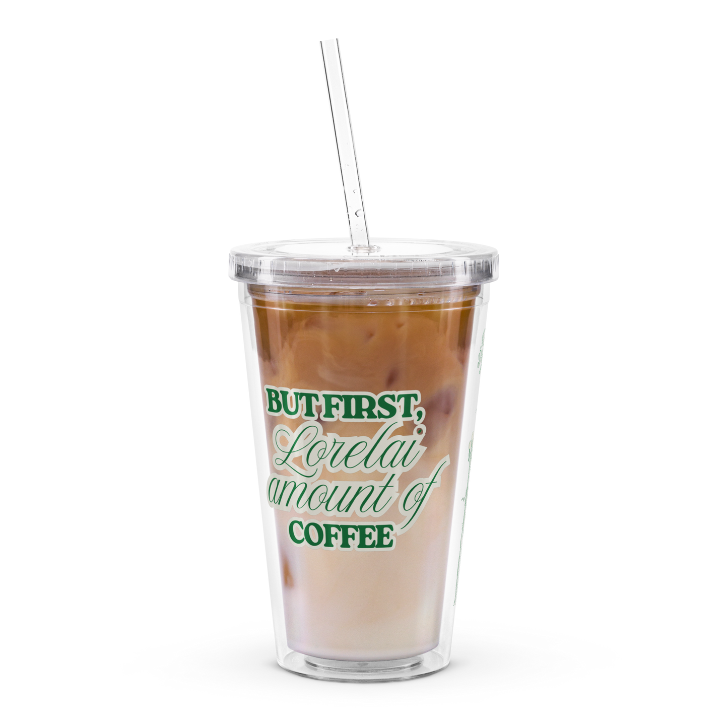 i smell snow lorelai gilmore girls stars hollow double-wall clear reusable tumbler cup merchandse gifts for her iced coffee tea winter cozy season emily rory town square gazebo