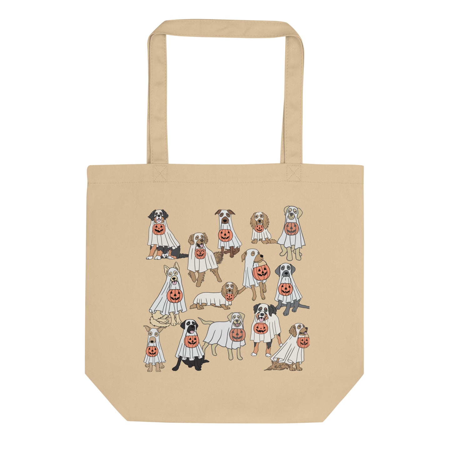 trick or tret eco tote canvas bag sustainable switch keepsake kids year age costume plasticbucket replacement halloween candy boo thang pumpkin jack o lantern certified organic dogs labrador weiner dachshund terrier ghost 