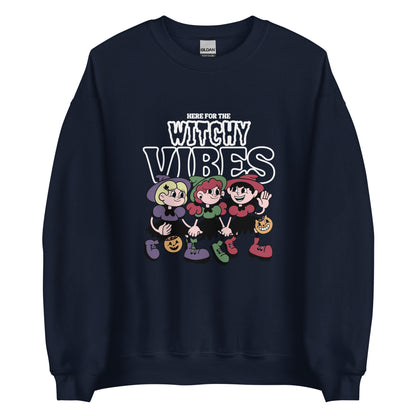 Here For The Witchy Vibes Unisex Crewneck Sweatshirt