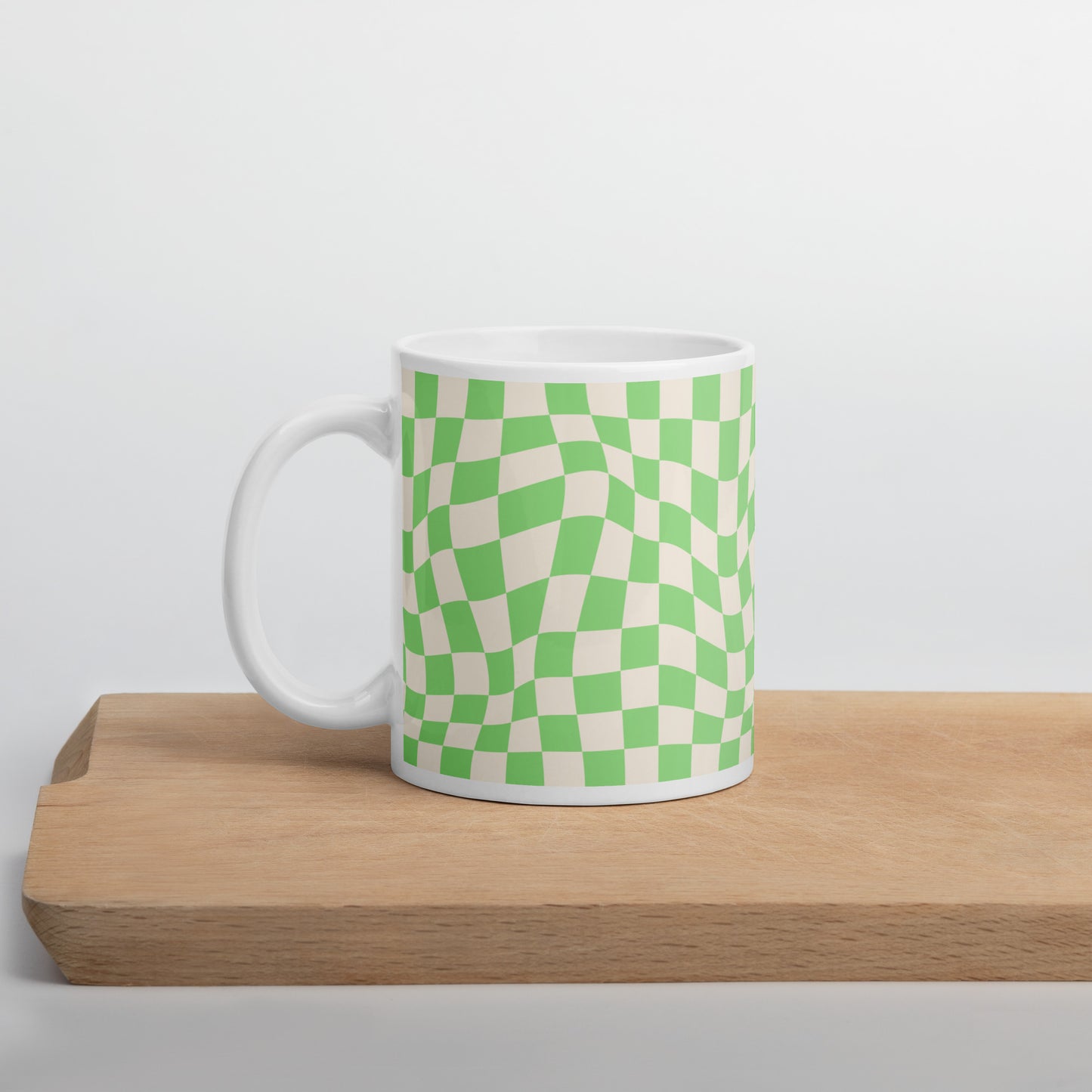 Green Checkers Mug