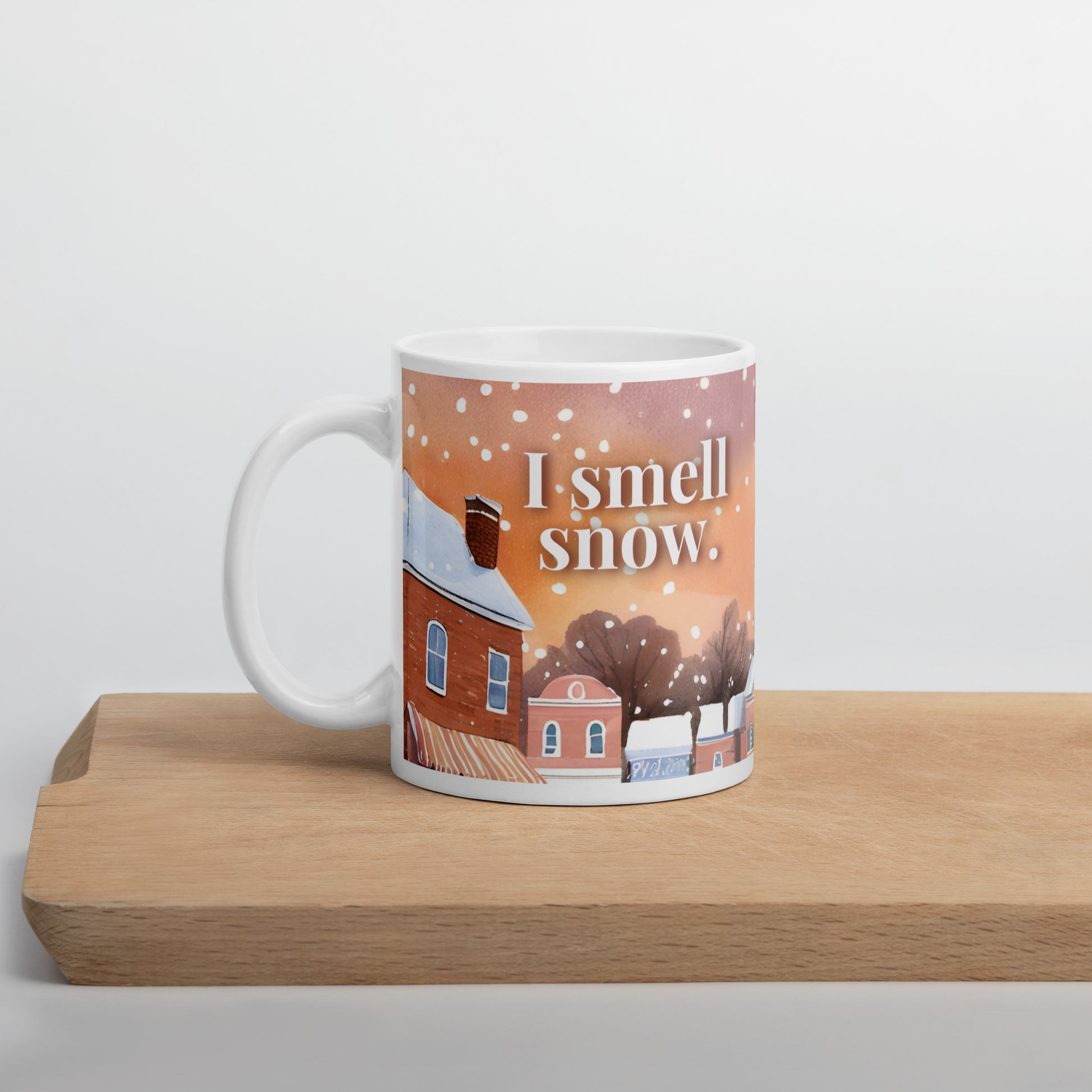 i smell snow lorelai gilmore girls stars hollow ceramic mug merchandse gifts for her coffee tea winter cozy season