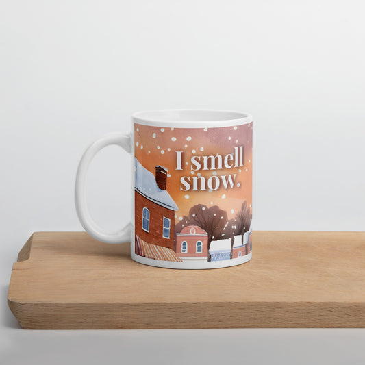 i smell snow lorelai gilmore girls stars hollow ceramic mug merchandse gifts for her coffee tea winter cozy season