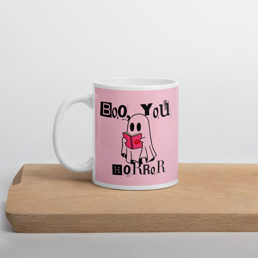 Boo You Horror White Glossy Mug